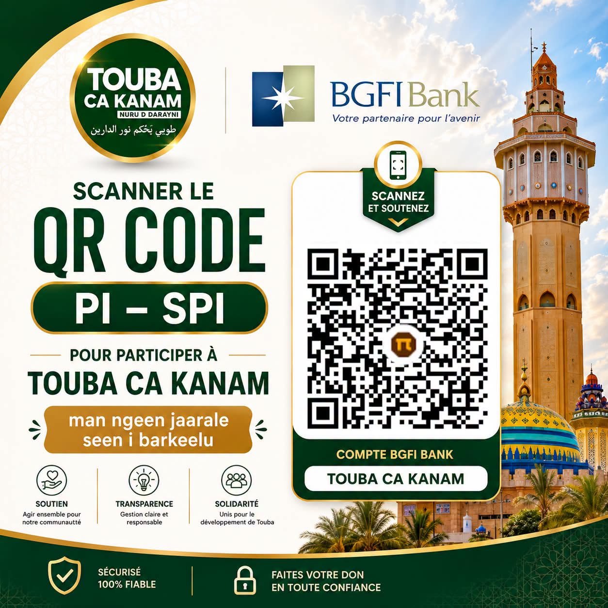 vous pouvez désormais participer en quelques secondes aux actions de TOUBA CA KANAM.